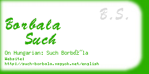 borbala such business card